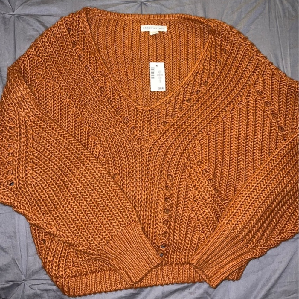 Aéropostale Burnt orange knit sweater